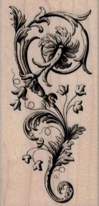 Vintage Flourish 1 3/4 x 3 1/2-0