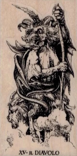 Devil Tarot Card 1 3/4 x 3 1/4-0