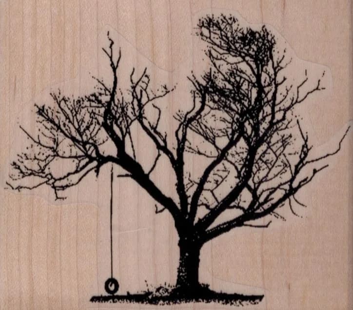 Tree With Tire Swing 3 3/4 x 3 1/4-0