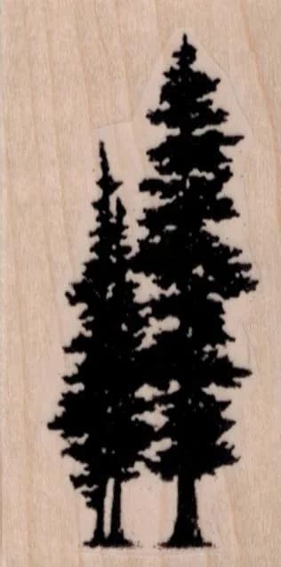 Fir Trees Silhouette 1 3/4 x 3 1/4-0