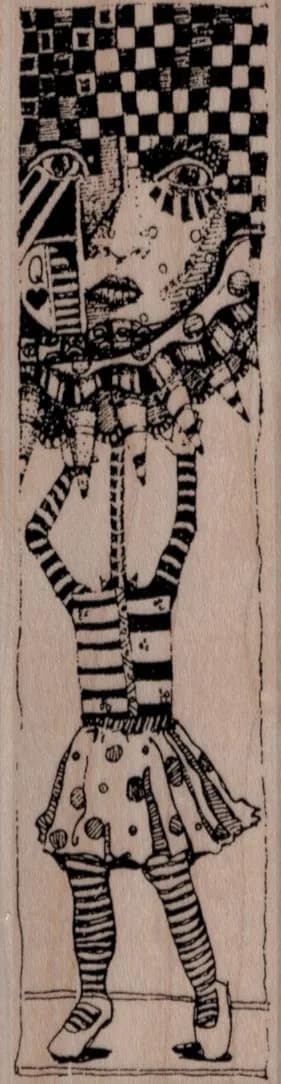 Whimsical Lady Holding up Head 1 1/2 x 5 1/2-0