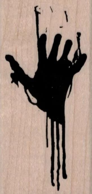 Bloody Hand Print 1 3/4 x 3 1/2-0