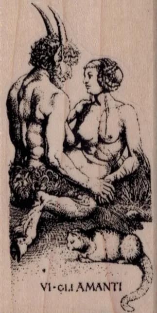 The Lovers Tarot Card 1 3/4 x 3 1/4-0