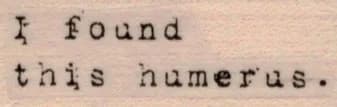 I Found This Humerus 3/4 x 1 3/4-0