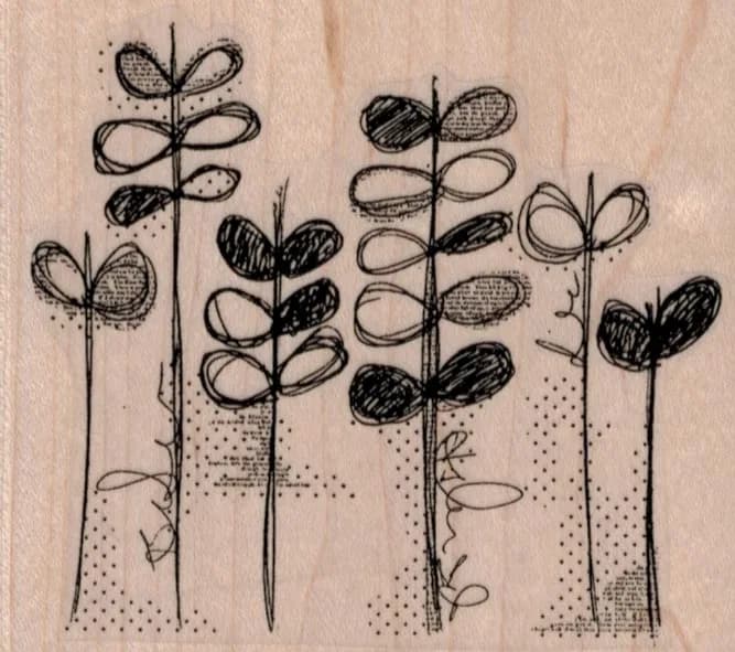 Doodle Flower/Garden 3 1/2 x 3-0