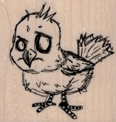 Creepy Bird 2 1/2 x 2 1/2-0