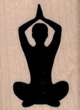 Yoga Prayer Hands Silhouette 1 1/2 x 2-0