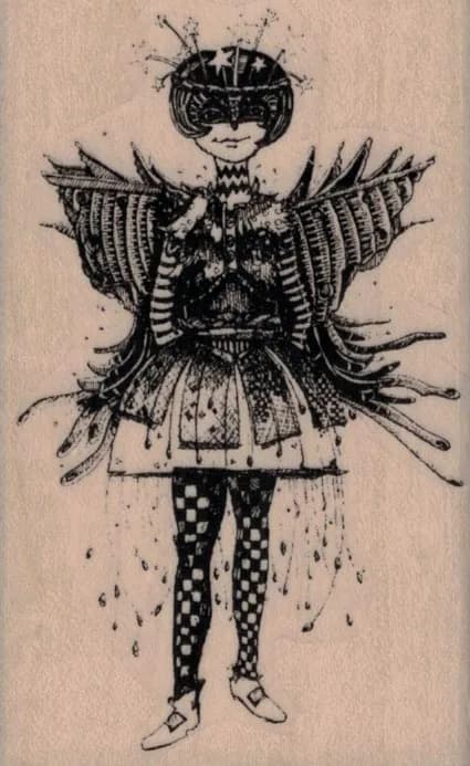 Whimsical Fairy Lady 2 1/4 x 3 1/2-0