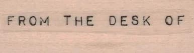 From The Desk Of 3/4 x 2-0