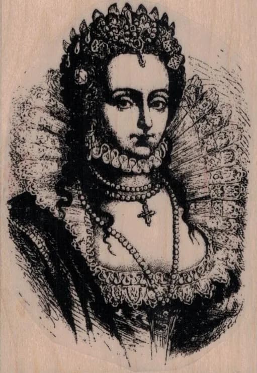 Queen Elizabeth I 2 3/4 x 3 3/4-0
