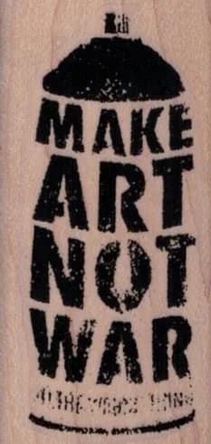 Banksy Make Art Not War 2 3/4 x 1 3/4-0