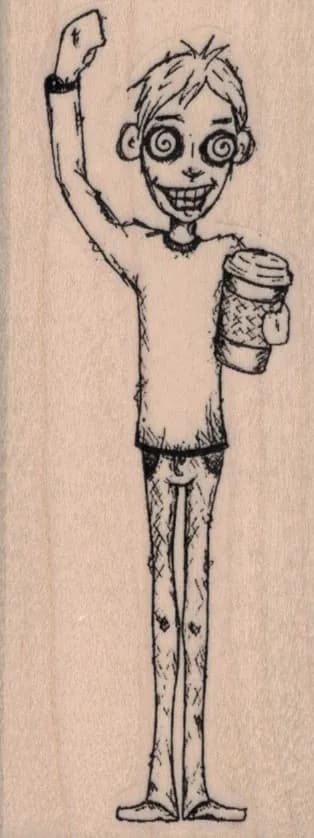 Coffee Drinker by Tera Callihan 1 3/4 x 4 1/4-0