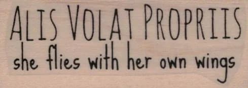 Alis Volat Propriis by Cat Kerr 1 x 2 1/2-0