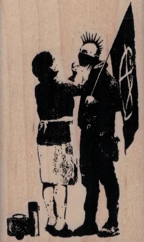 Banksy Mom Preparing Anarchist 2 1/2 x 4-0