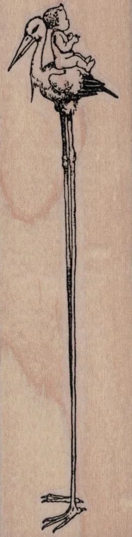 Tall Stork And Baby 1 1/2 x 5 1/2-0