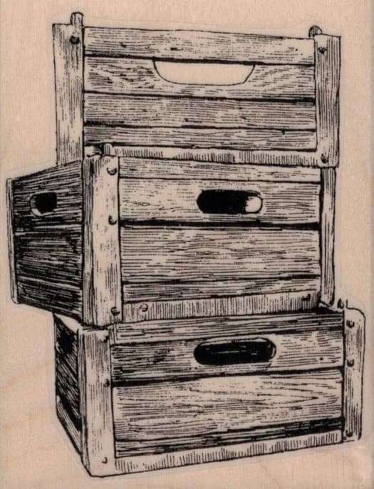 Stack Of Crates 2 3/4 x 3 1/2-0