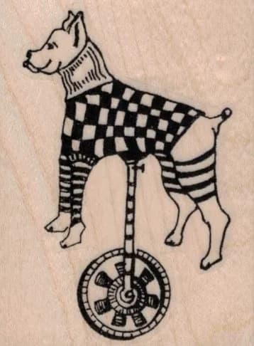 Whimsical Wheeley Dog 2 x 2 1/2-0