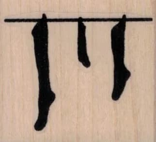 Christmas Stocking Silhouette 1 3/4 x 1 1/2-0