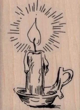 Candle Burning Brightly 1 3/4 x 2 1/4-0