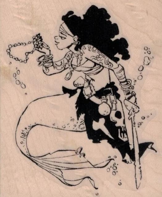 Miss Jessica Mermaid by Brian Kesinger 2 3/4 x 3 1/4-0