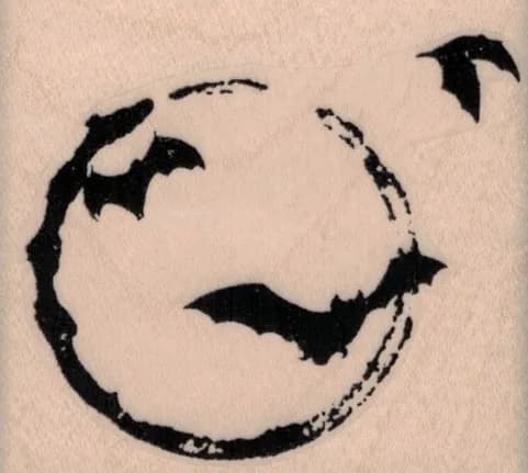Bats Over Moon 2 1/2 x 2 1/4-0