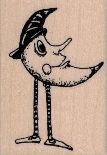 Whimsical Moon With Legs 2 x 2 ¾-0