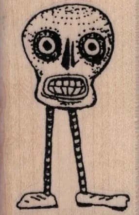 Whimsical Skull With Legs 1 ½ x 2 ¼-0
