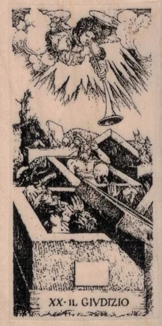 Tarot XX-Judgement 1 3/4 x 3 1/4-0