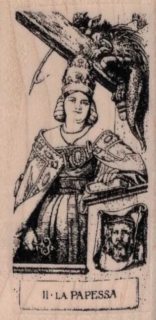 Tarot II-High Priestess 1 3/4 x 3 1/4-0