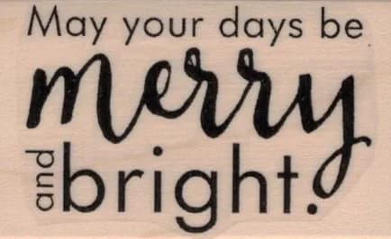 May Your Days Be Merry 1 1/2 x 2 1/4-0