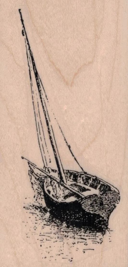 Wooden Sailboat 2 x 3 3/4-0