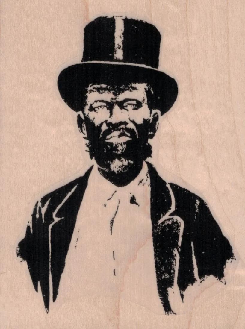 Vintage African American Gentleman 3 x 3 3/4-0