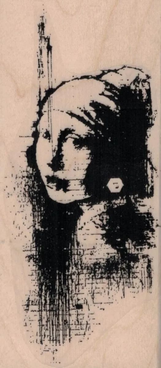 Banksy Wall Lady 2 x 4 1/4-0