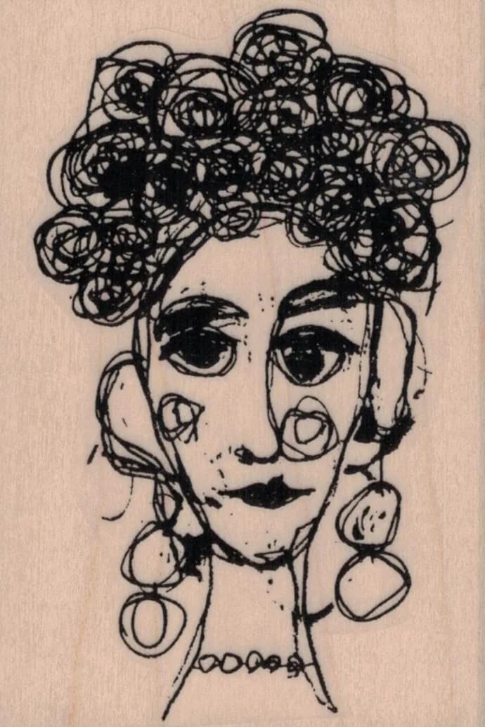 Tina Walker Earrings Scribble Girl 2 1/2 x 3 1/2-0