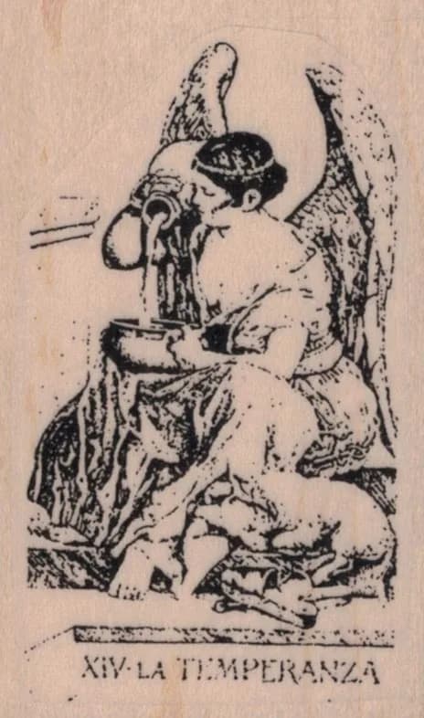 Tarot XIV Temperance 1 3/4 x 2 3/4-0