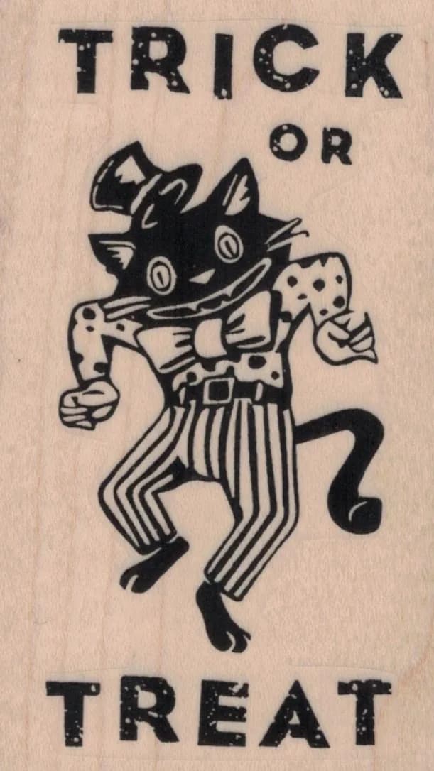 Trick Or Treat Dancing Cat 2 1/4 x 3 3/4-0