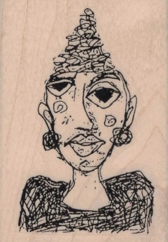 Tina Walker Scribble Girl Cone Hair 2 x 2 3/4-0