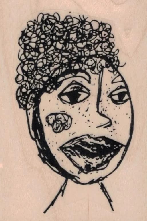 Tina Walker Scribble GIrl Big Lips 2 x 2 3/4-0