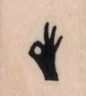 OK Hand Sign 3/4 x 3/4-0