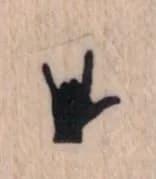 I Love You Hand Sign 3/4 x 3/4-0