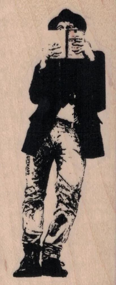Banksy Man Reading 1 1/2 x 3 1/2-0