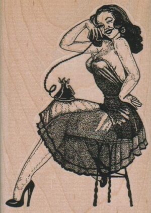 Pin Up Girl On Phone 2 1/2 x 3 1/2-0