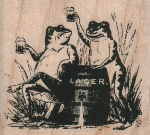 Frogs Drinking 2 1/4 x 2-0