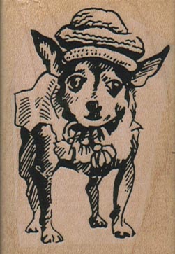 Chihuahua Dog With Hat 1 3/4 x 2 1/2-0