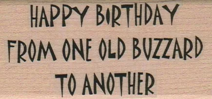 Happy Birthday From One 1 1/2 x 3-0