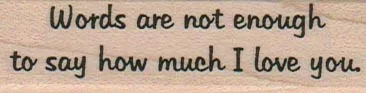 Words Are Not Enough 3/4 x 2 1/2-0