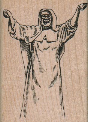 Nun With Hands Up 2 x 2 3/4-0