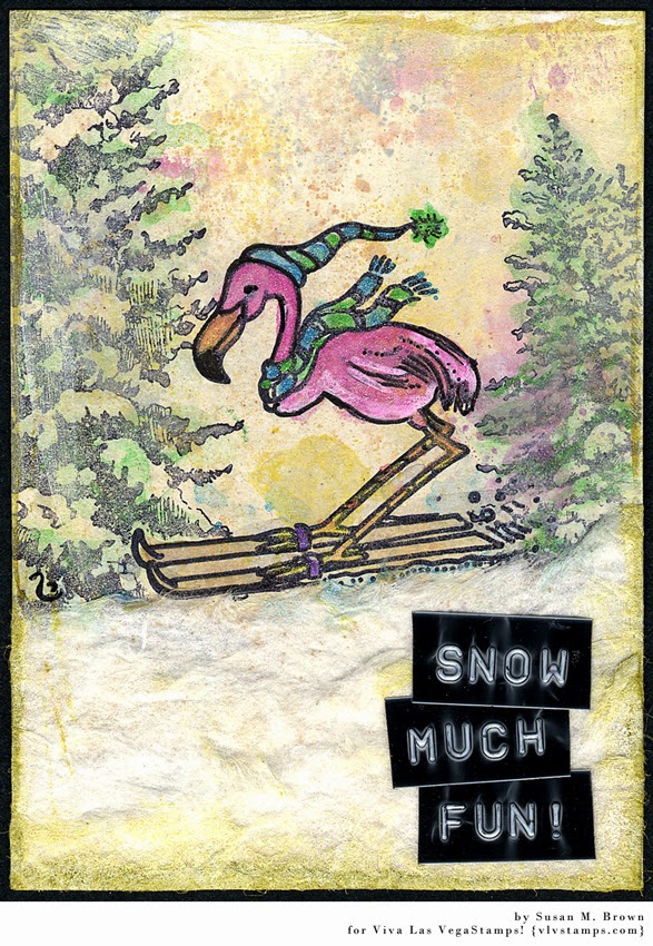 Flamingo Skiing 2 1/4 x 1 3/4-43394