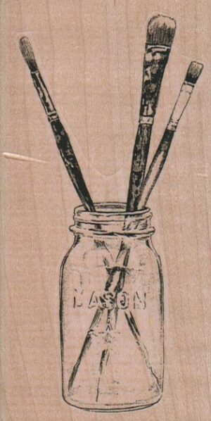 Paint Brushes in Jar 2 1/4 x 4 1/4-0