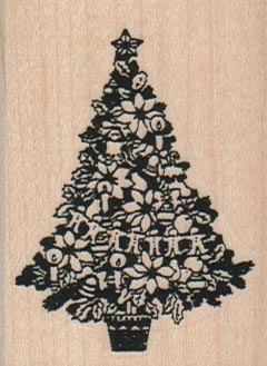 Decorated Christmas Tree 1 3/4 x 2 1/4-0